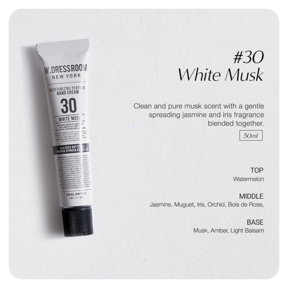 W.Dressroom Perfume Hand Cream 20ml - No. 30 White Musk