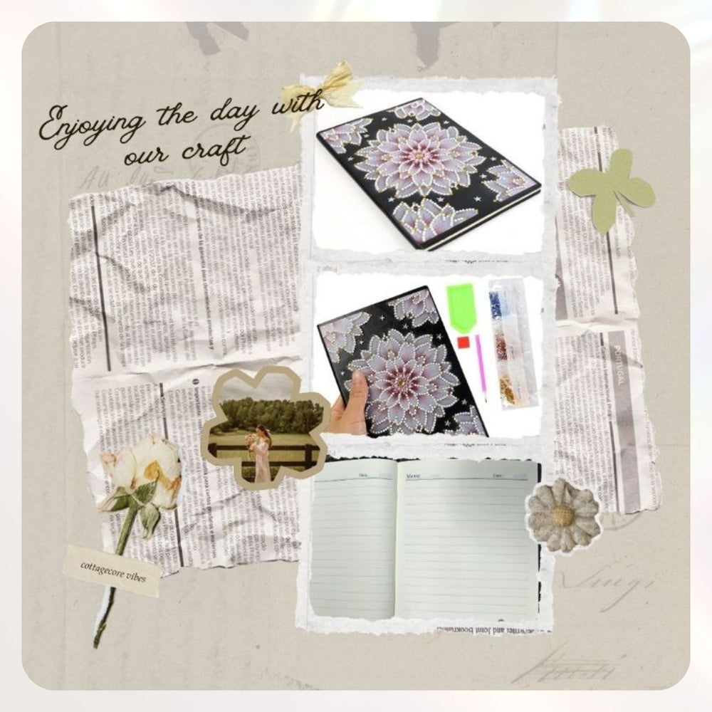 DIY A5 Journal Crystal Beads