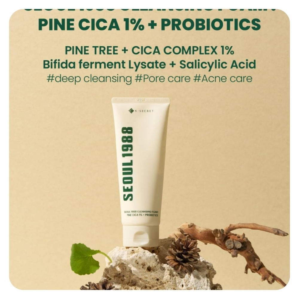 K-Secret Seoul 1988 Cleansing Foam (Pine Cica 1% + Probiotics) 150ml