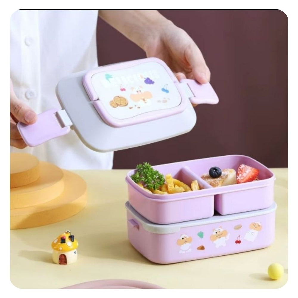 Girls Lunchbox Purple / Yellow