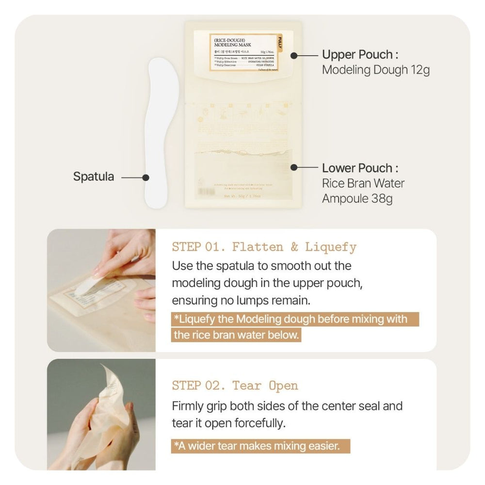 Fully Rice Dough Modeling Mask Sheet