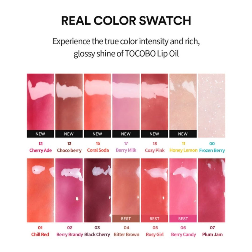 Tocobo Juicy Berry Plumping Lip Oil 4g - 4 Colors