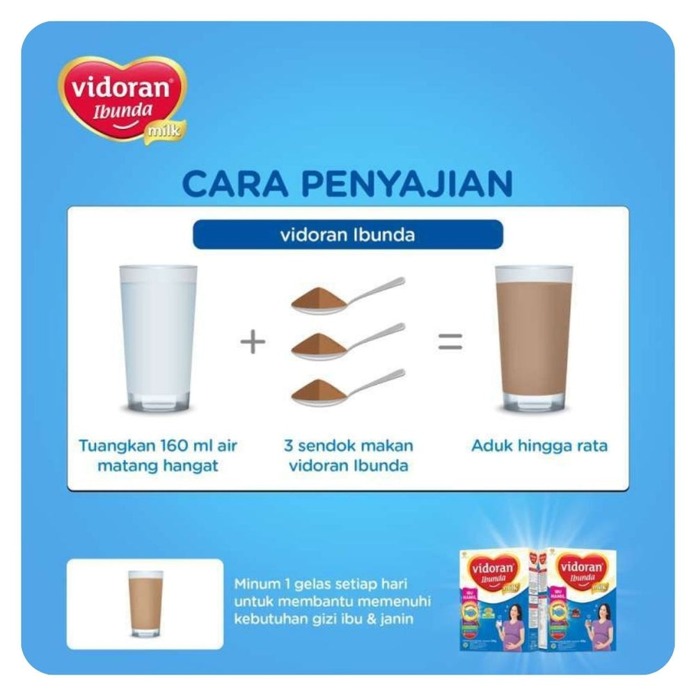Vidoran Ibunda Cokelat / Vanila-Kacang Hijau 350g (EXP. 2027)
