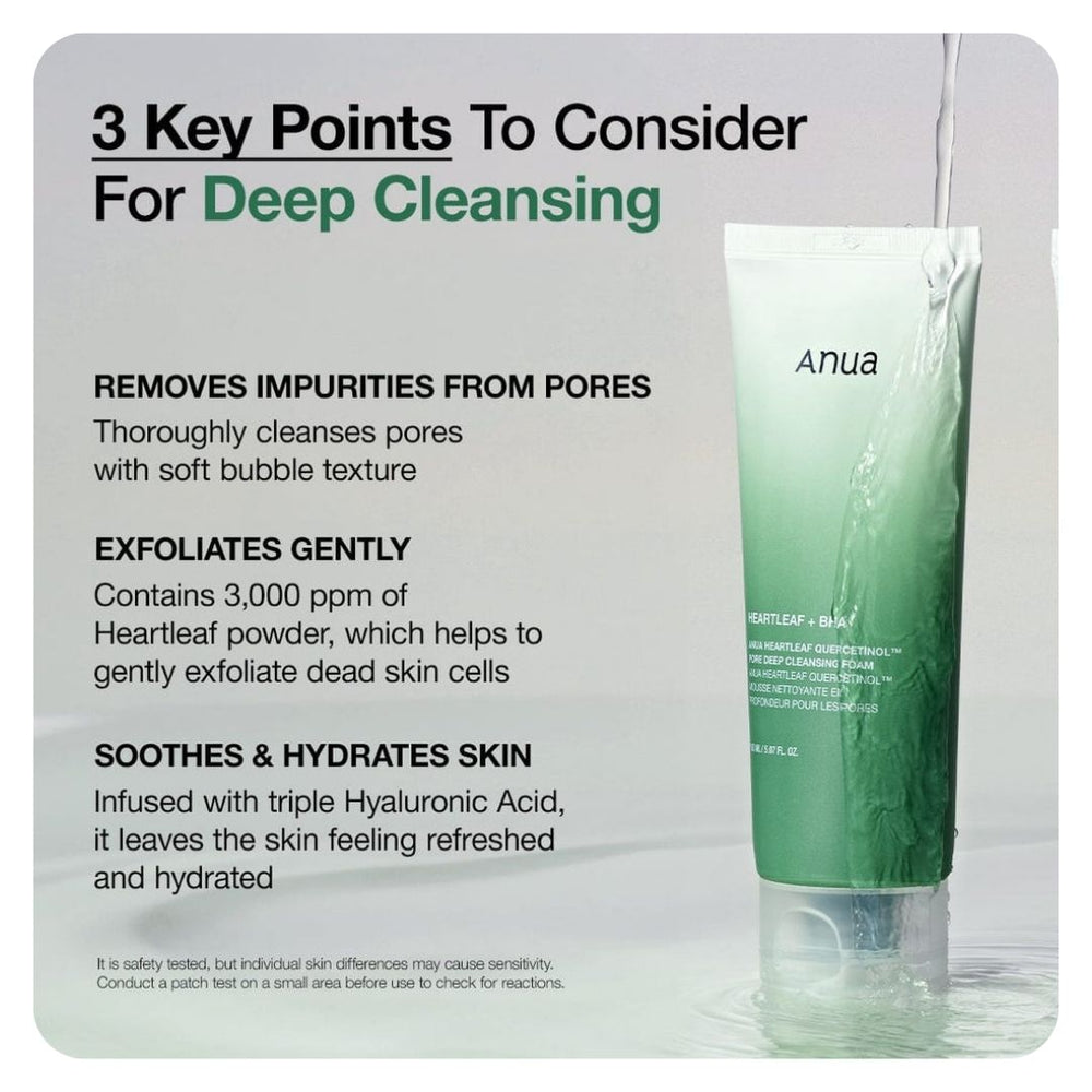 Anua Heartleaf Quercetinol Pore Deep Cleansing Foam 150ml
