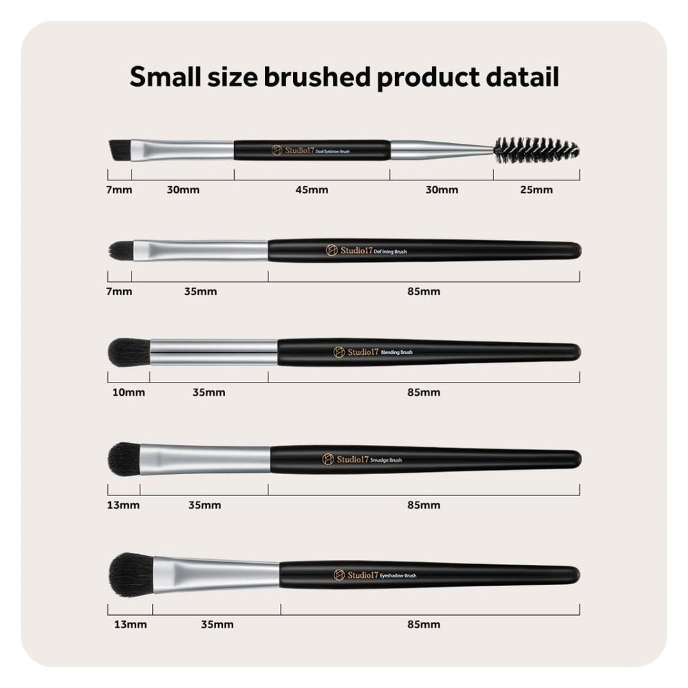 Studio17 Eye Makeup Brush Set / Makeup Spatula / Lip Brush / Lip Silicone