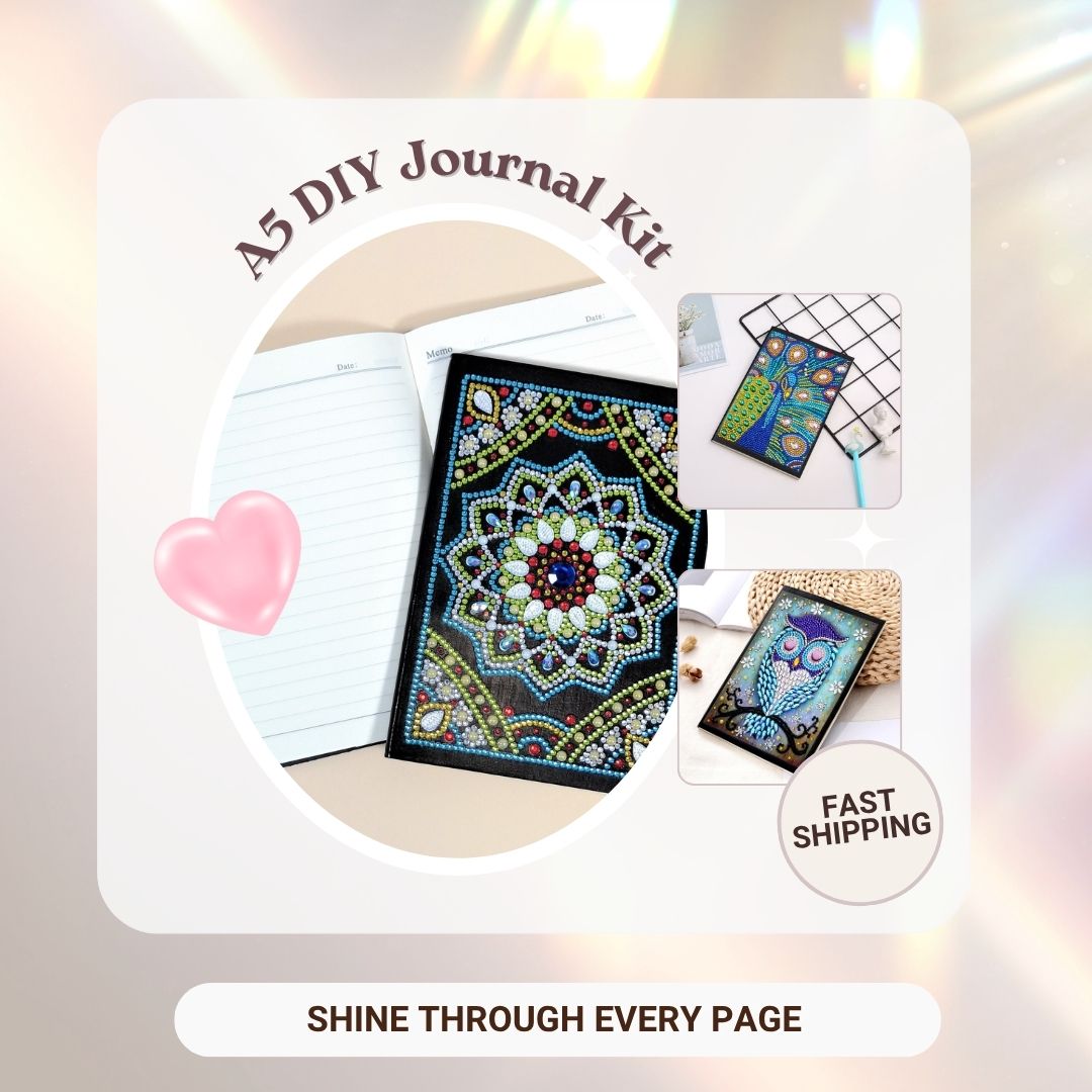 DIY A5 Journal Crystal Beads