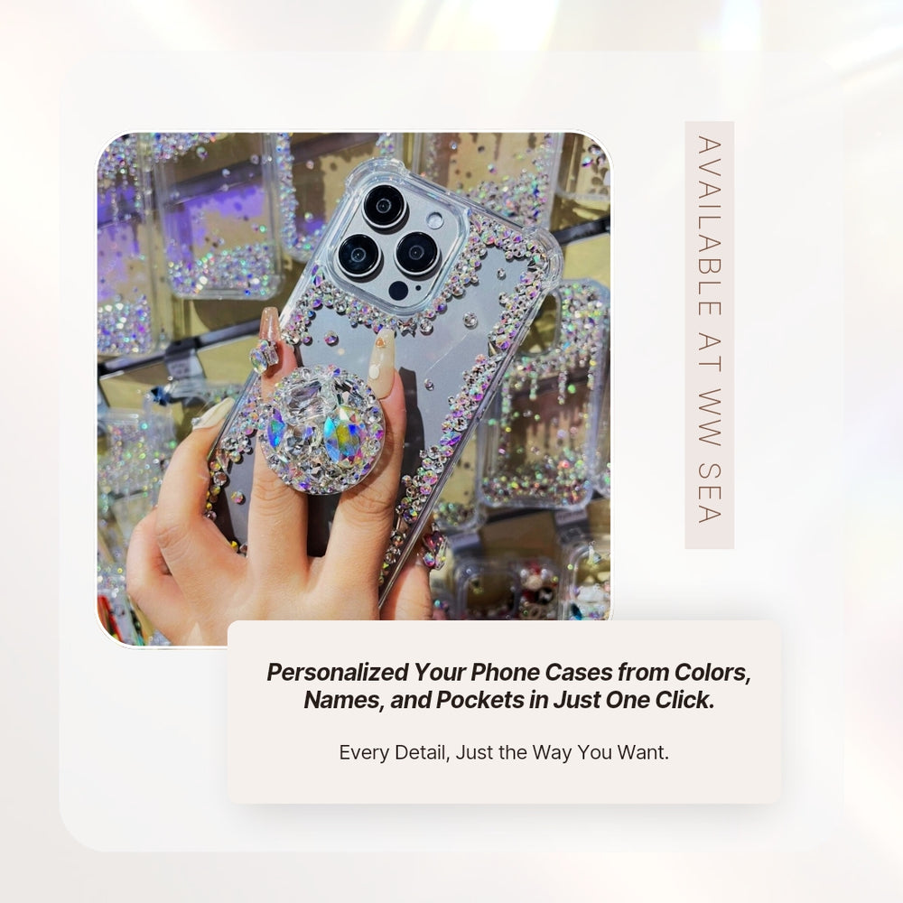 Beauty Queen Crystal Phone Handle