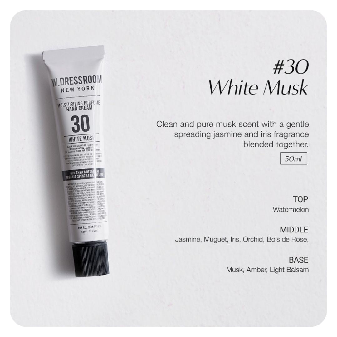 W.Dressroom Perfume Hand Cream 20ml - No. 30 White Musk