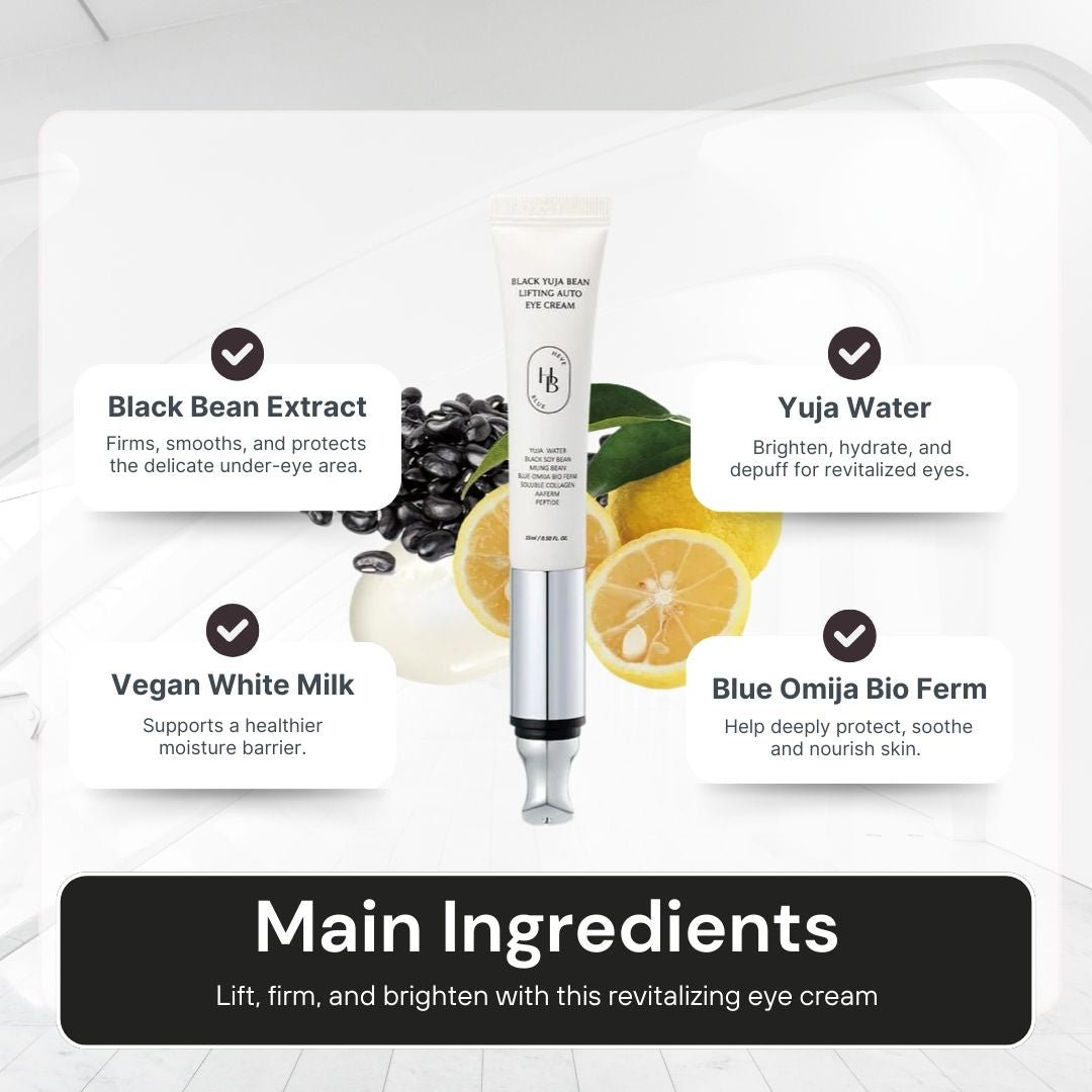 Heveblue Black Yuja Bean Lifting Auto Eye Cream (15m)