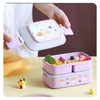 Girls Lunchbox Purple / Yellow