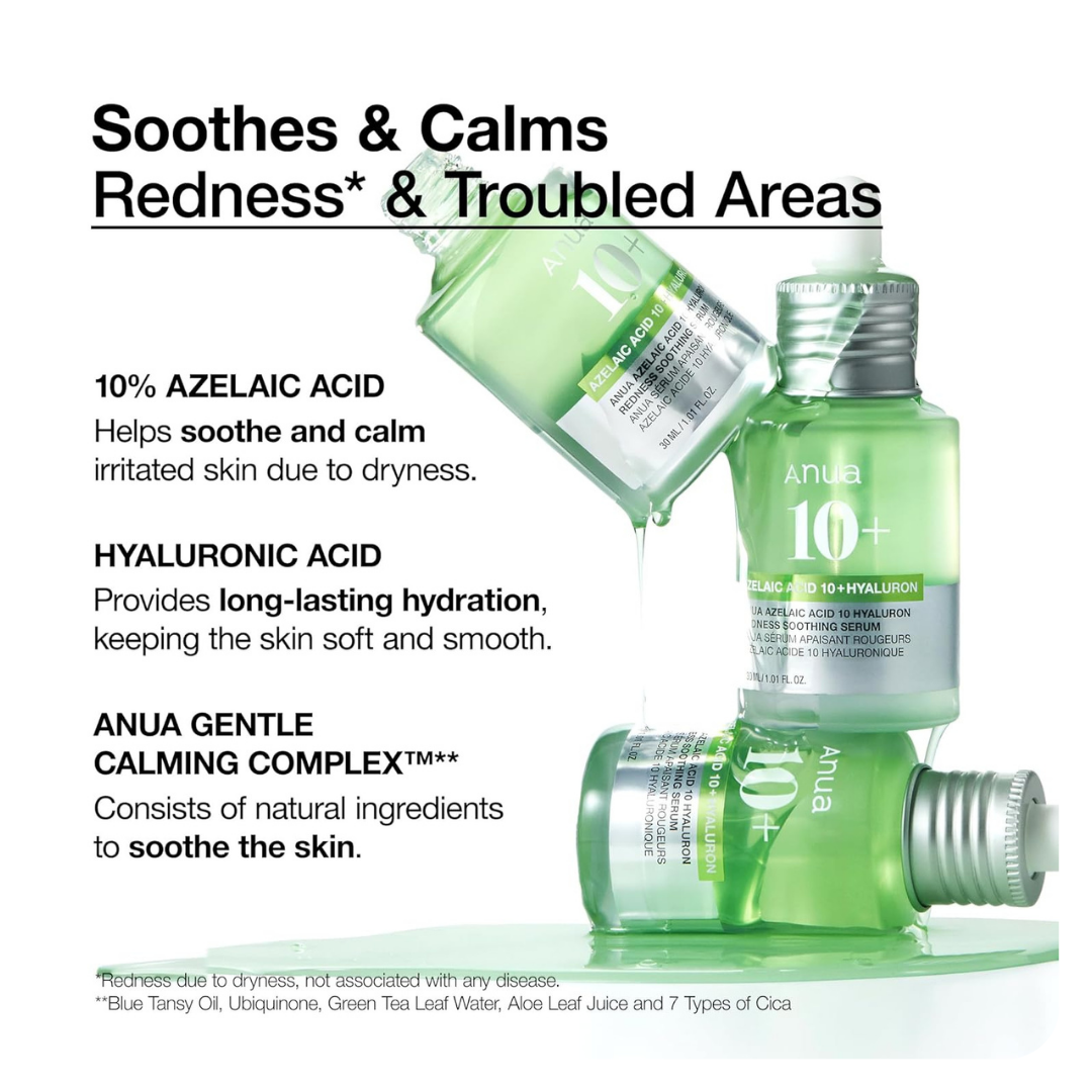 Anua Azelaic Acid 10 Hyaluron Redness Soothing Serum 30ml