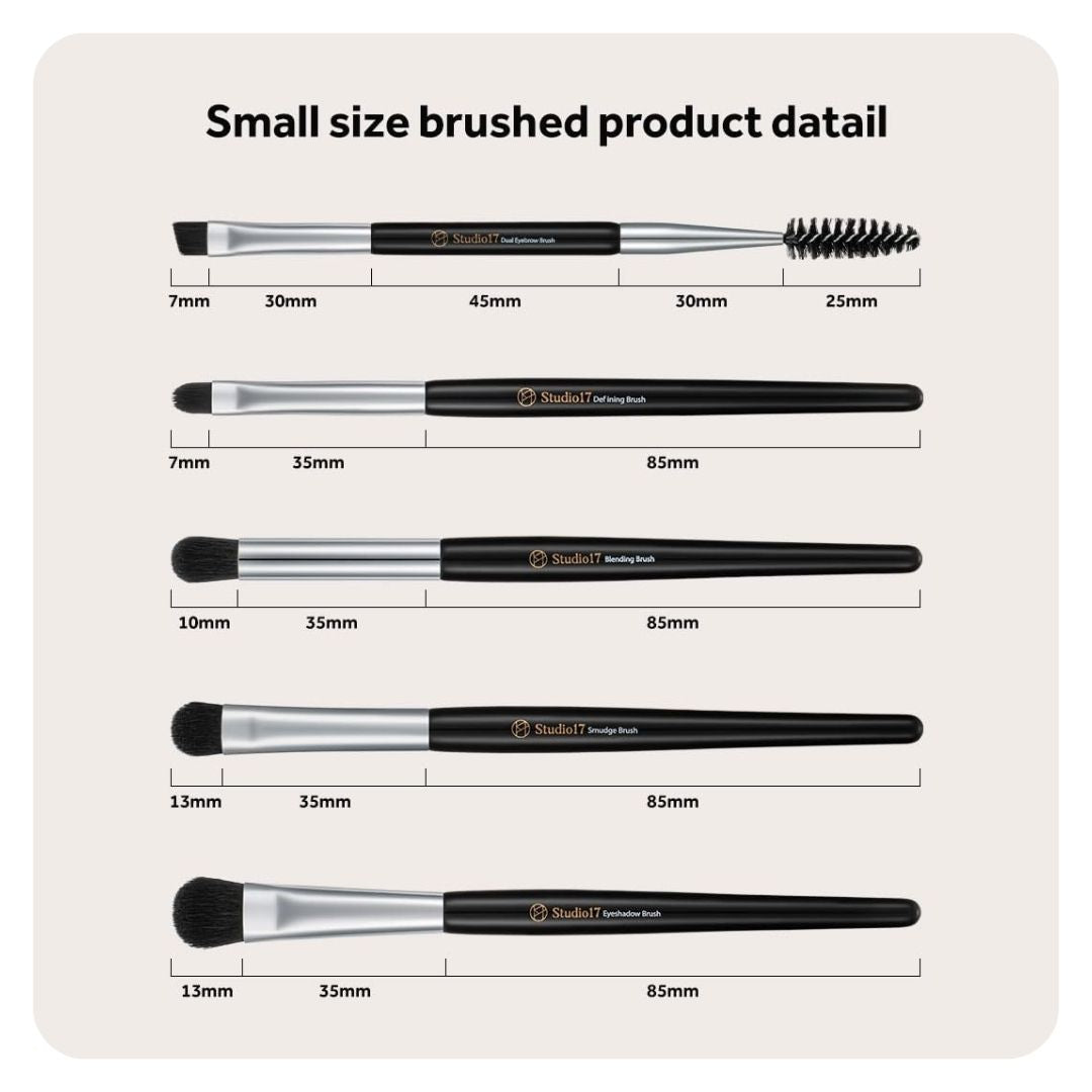 Studio17 Eye Makeup Brush Set / Makeup Spatula / Lip Brush / Lip Silicone