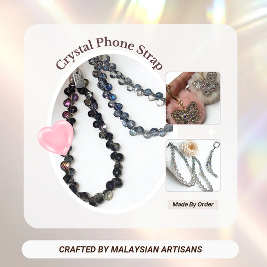 Crystal Phone Strap Handmade