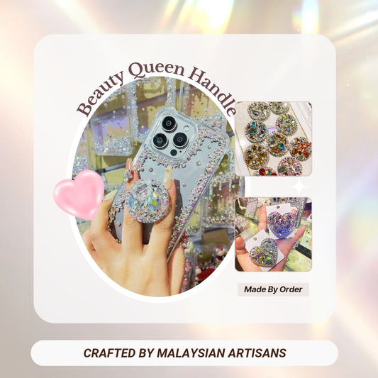 Beauty Queen Crystal Phone Handle