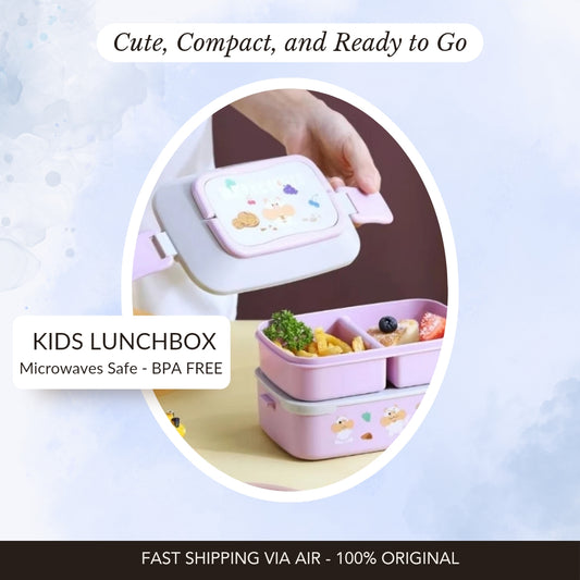 Girls Lunchbox Purple / Yellow